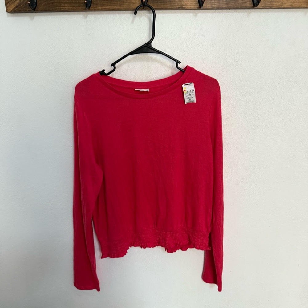 NWT SO Vibrant Pink Soft Long Sleeve Top